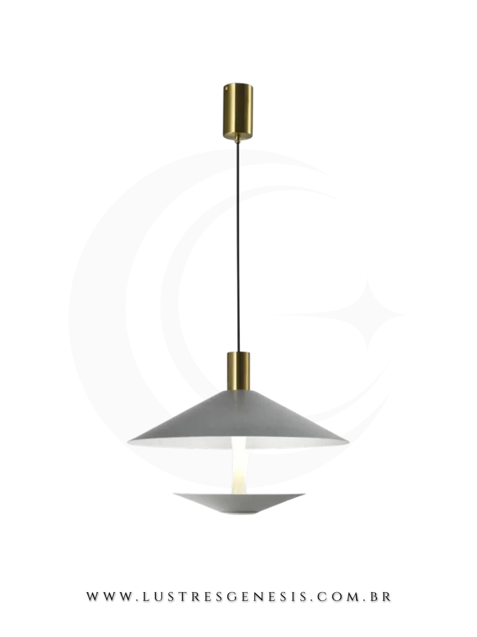 Pendente Basket Silver e Dourado para Sala e Jantar